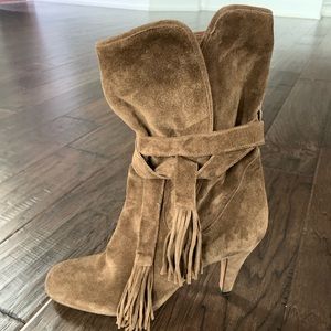 Chloé Suede Tassel Boots